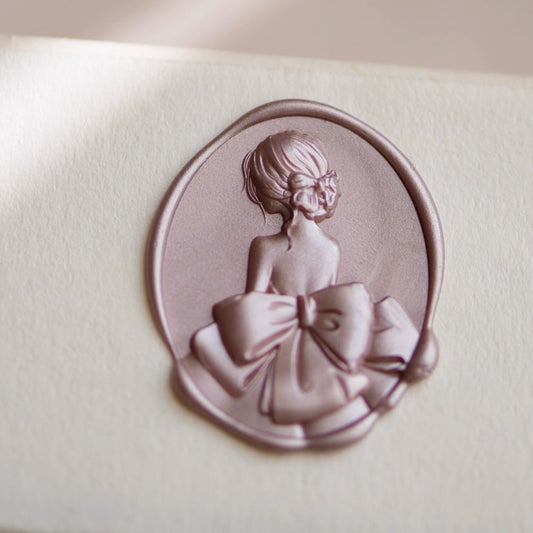 Graceful Backview – Wax Stamp with Girl Silhouette