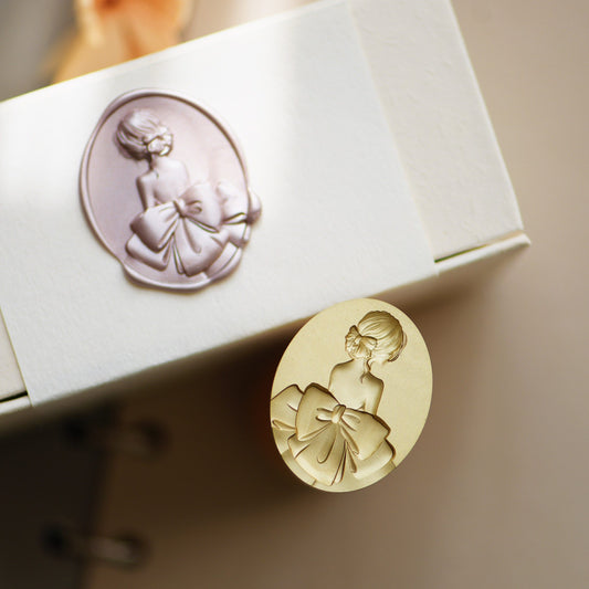 Graceful Backview – Wax Stamp with Girl Silhouette