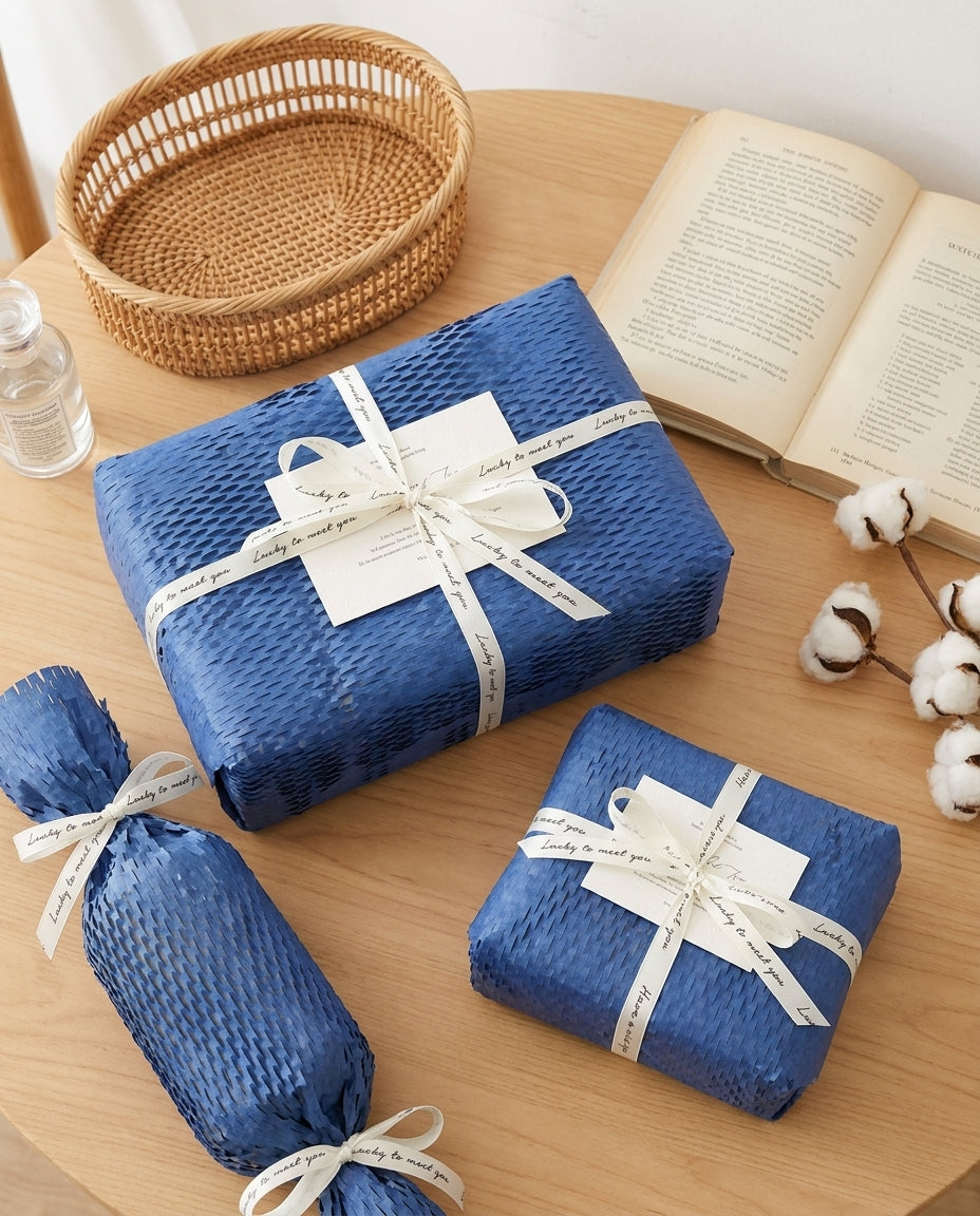 5 Rolls Honeycomb Packing Paper – Eco Friendly Kraft Cushion Wrap for Shipping, Moving & Gift Wrap
