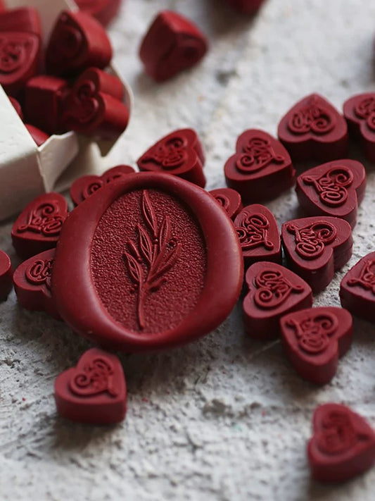 Melted Hearts – Heart-Shaped Wax Seal Pellets (58g, 86pcs)