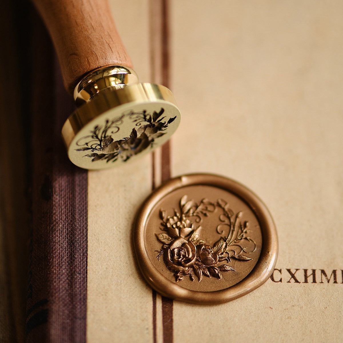 Eternal Bloom – Rose Pattern Wax Seal Stamp