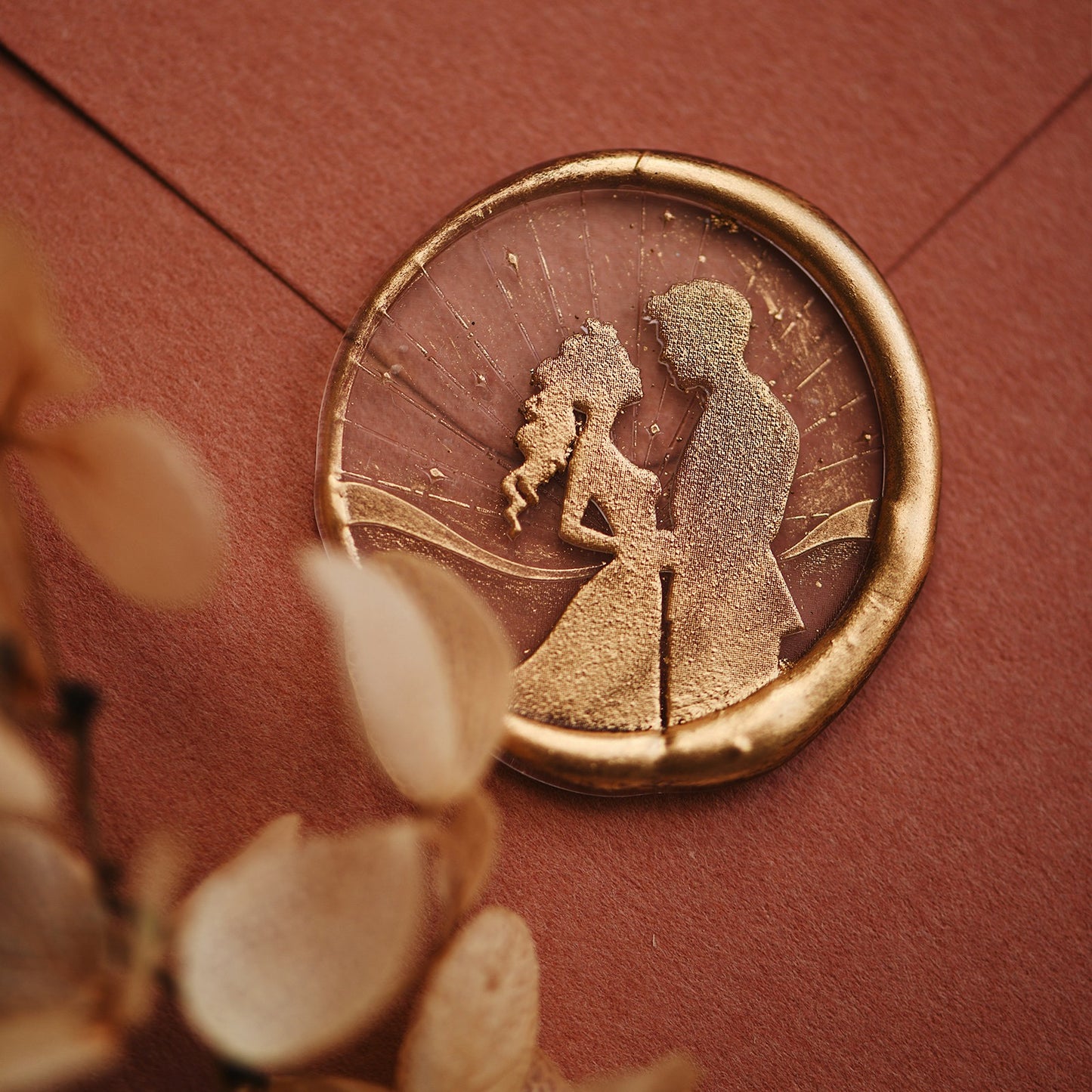Together in Lines – Couple Outline Wax Seal Stamp